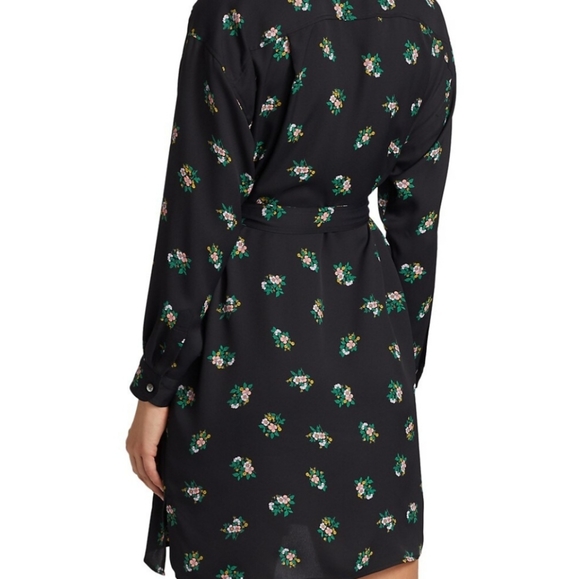 Tory Burch Daybreak Ditsy Ruffle Cora Dress - Black - Picture 2 of 2